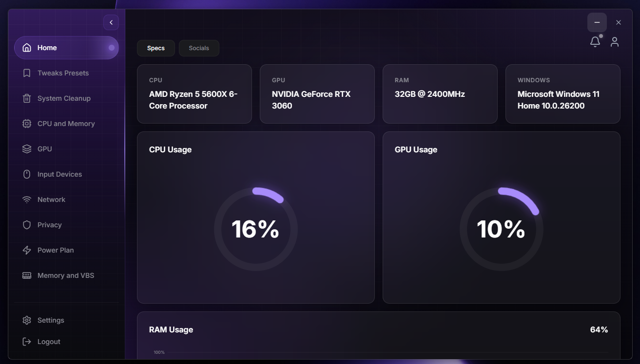 DuckyTech dashboard